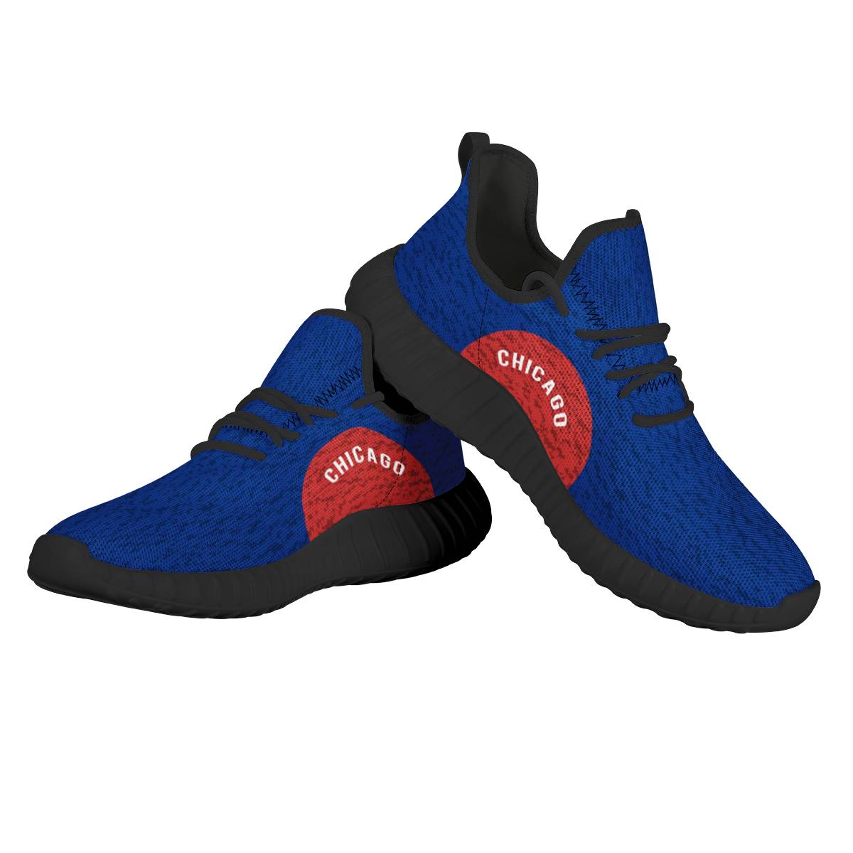 Women's Chicago Cubs Mesh Knit Sneakers/Shoes 013